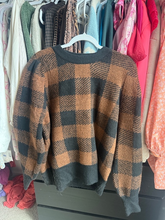 beachlunchlounge Sweaters - beachlunchlounge Black and Brown Knit Sweater